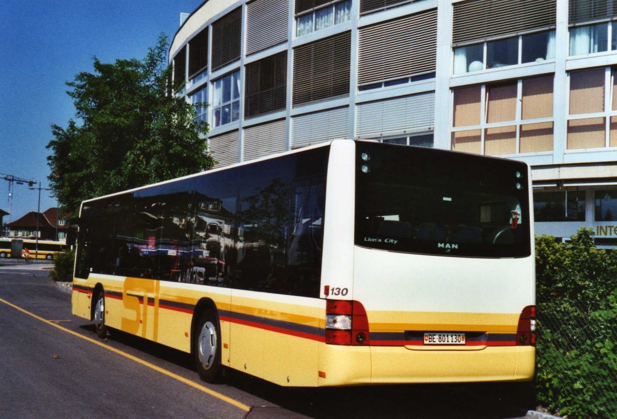 (120'926) - STI Thun - Nr. 130/BE 801'130 - MAN am 9. September 2009 bei der Schifflndte Thun