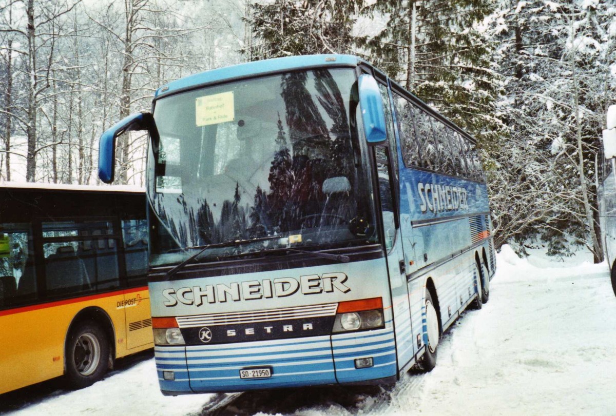 (123'710) - Schneider, Langendorf - SO 21'950 - Setra am 9. Januar 2010 in Adelboden, Unter dem Birg