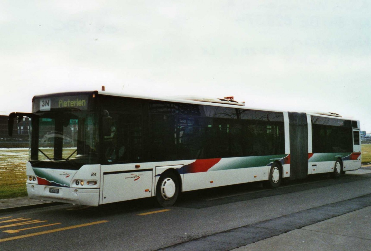 (124'215) - ASm Langenthal - Nr. 84/BE 628'374 - Neoplan (ex SBC Chur Nr. 91) am 23. Januar 2010 in Biel, Rolex