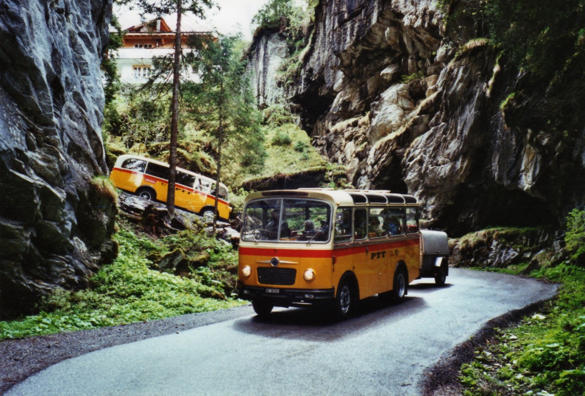 (126'725) - Schmid, Thrishaus - Nr. 9/BE 26'105 - Saurer/R&J (ex Geiger, Adelboden Nr. 9) am 29. Mai 2010 in der Griesschlucht bei der Griesalp