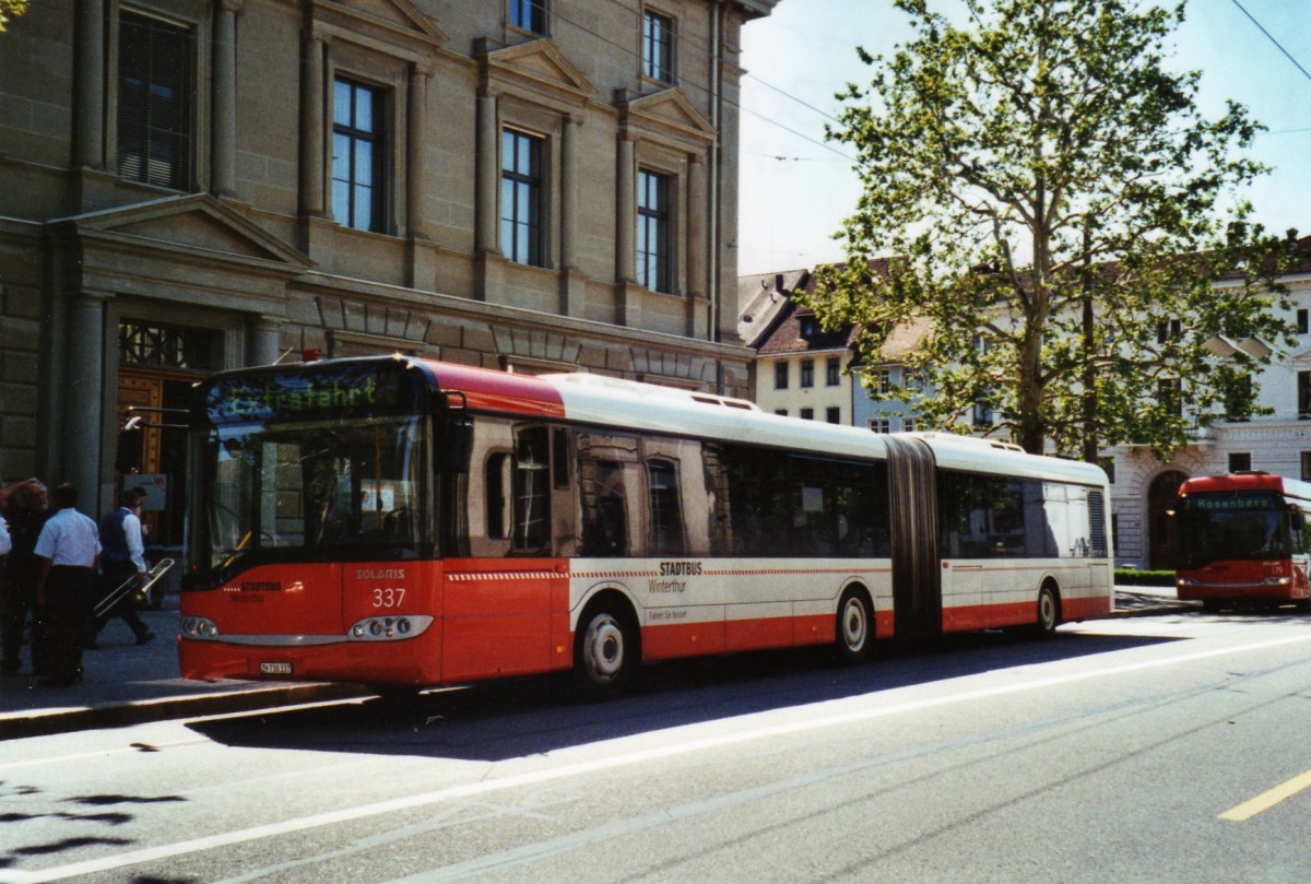 (126'813) - SW Winterthur - Nr. 337/ZH 730'337 - Solaris am 6. Juni 2010 in Winterthur, Lindstrasse