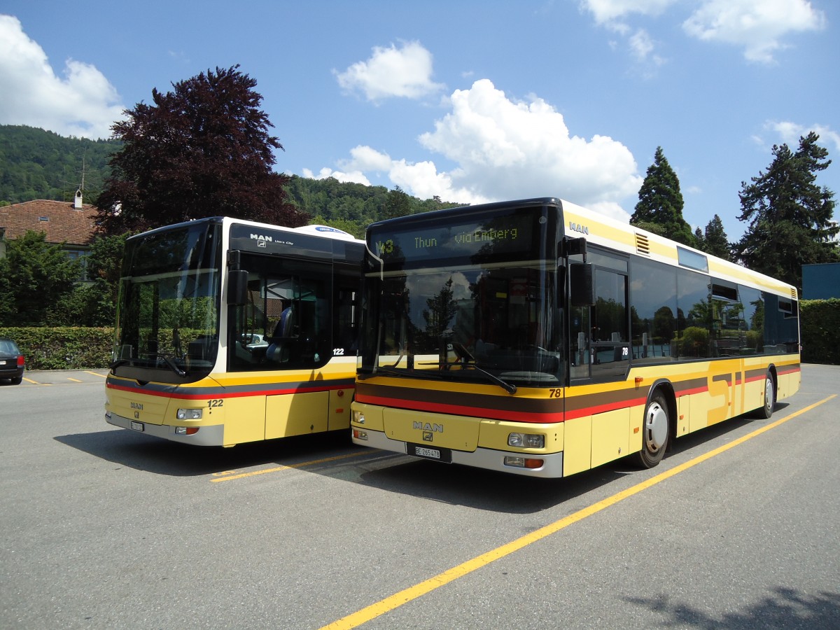 (127'636) - STI Thun - Nr. 78/BE 265'478 - MAN am 5. Juli 2010 bei der Schifflndte Thun