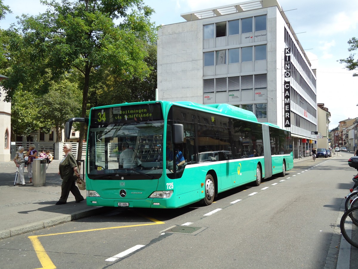 (127'683) - BVB Basel - Nr. 725/BS 6684 - Mercedes am 6. Juli 2010 in Basel, Claraplatz