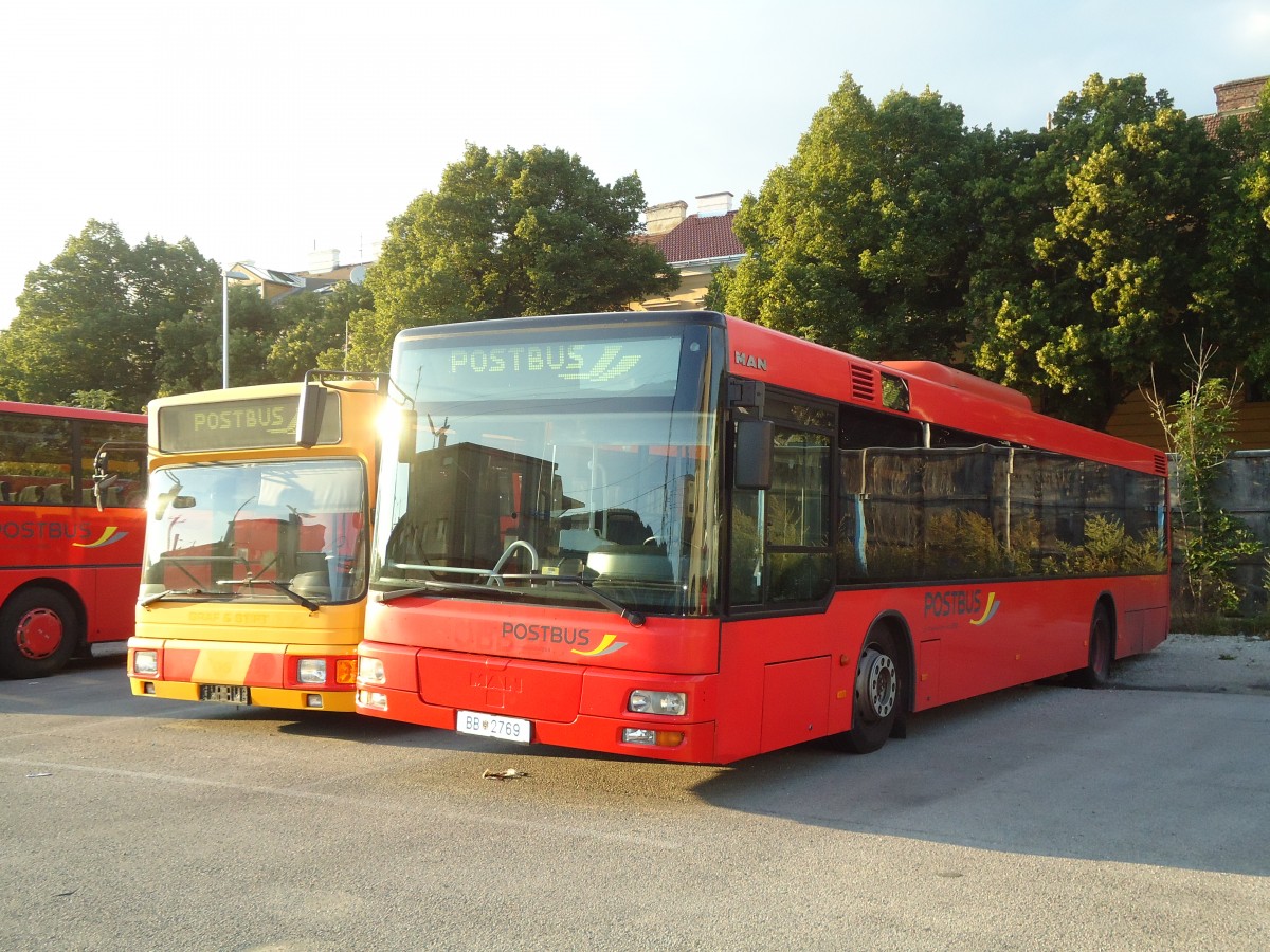 (128'466) - PostBus - BB 2769 - MAN am 9. August 2010 in Wien, Garage Htteldorf