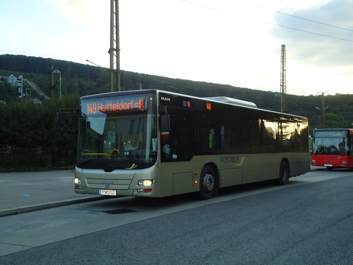 (128'475) - PostBus - PT 12'522 - MAN am 9. August 2010 in Wien, Htteldorf