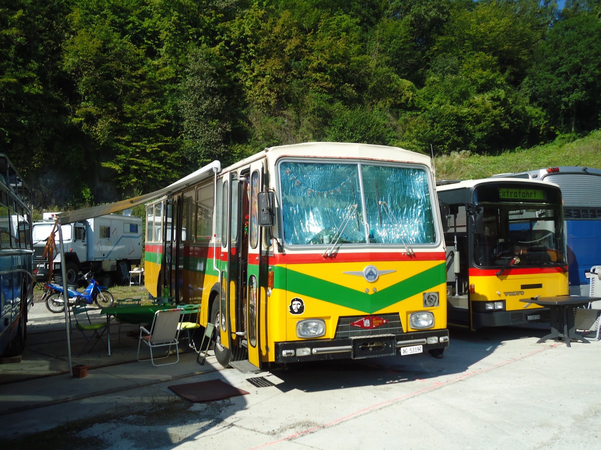 (128'949) - Wisler, Mhlau - AG 53'197 - Saurer/Hess (ex Flury, Balm) am 22. August 2010 in Thayngen, Wohnbustreffen