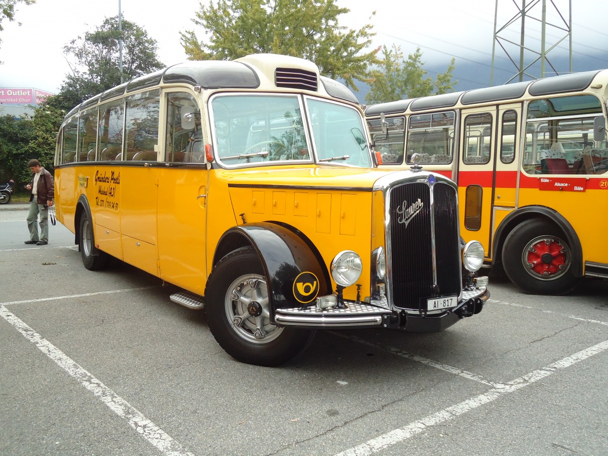 (129'809) - Gmnder, Weissbad - AI 817 - Saurer/Gangloff (ex P 23'144) am 18. September 2010 in Chur, Obere Au