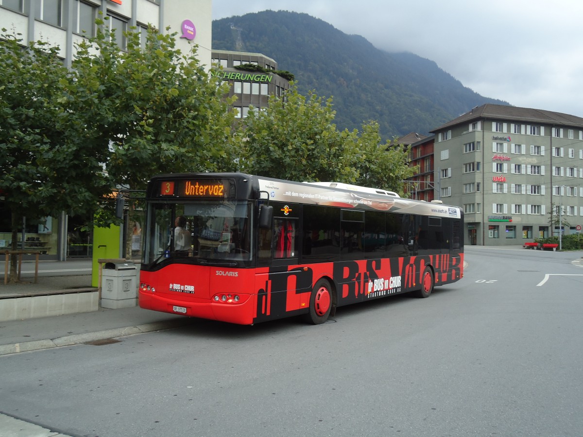 (130'054) - SBC Chur - Nr. 18/GR 97'518 - Solaris am 18. September 2010 beim Bahnhof Chur