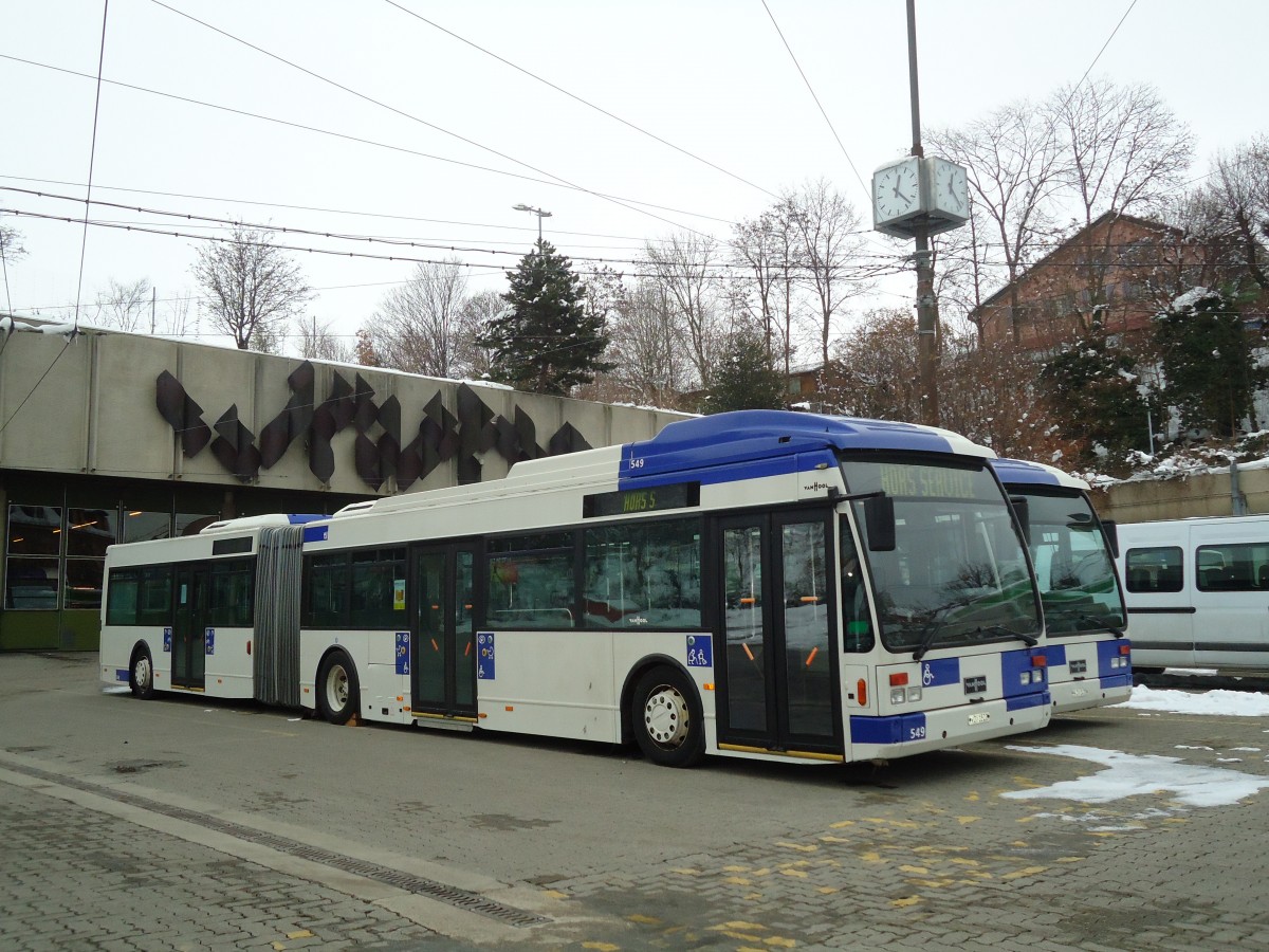 (131'216) - TL Lausanne - Nr. 549/VD 1520 - Van Hool am 5. Dezember 2010 in Lausanne, Dpt Borde