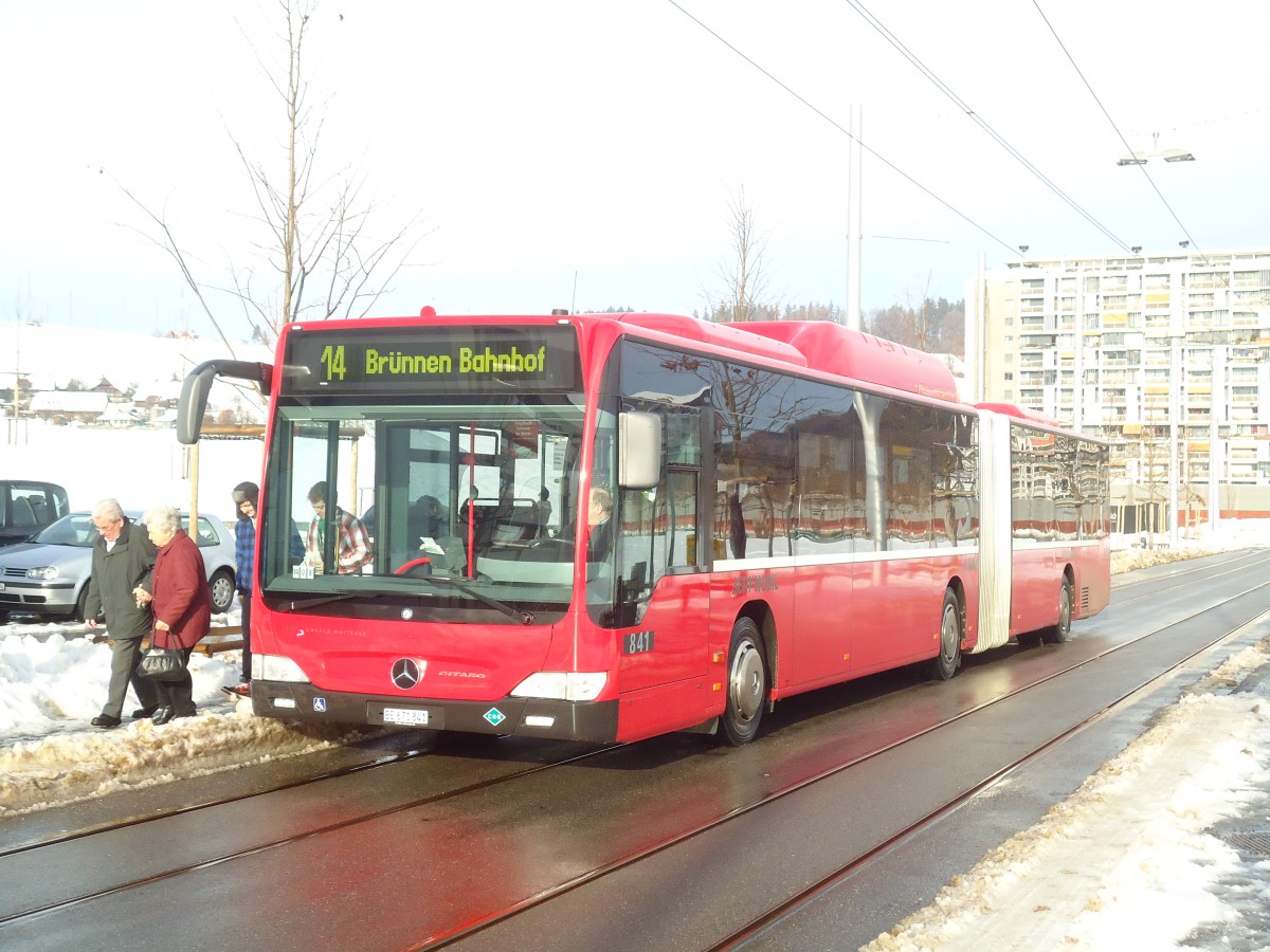 (131'304) - Bernmobil, Bern - Nr. 841/BE 671'841 - Mercedes am 7. Dezember 2010 in Bern, Ramuzstrasse