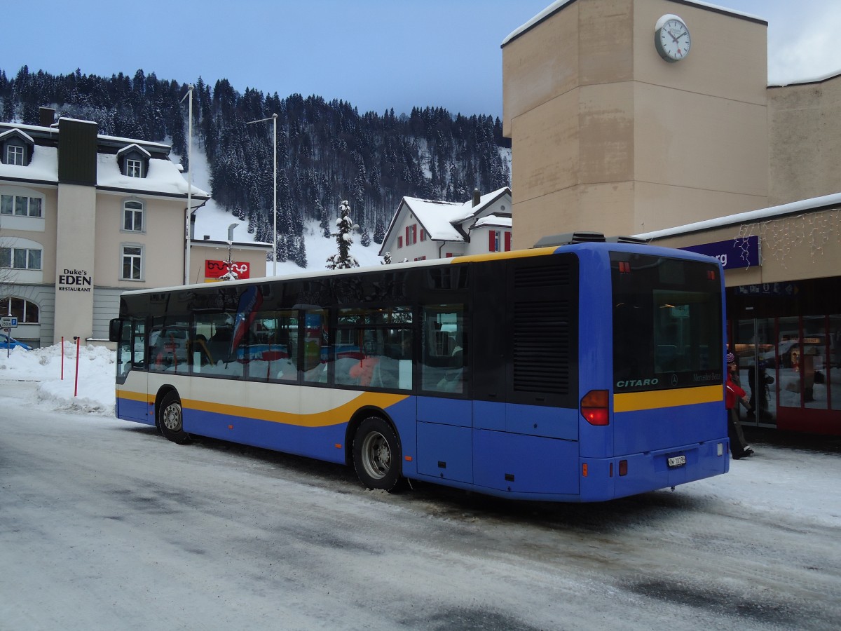 (131'764) - EAB Engelberg - OW 10'195 - Mercedes (ex TC La Chaux-de-Fonds Nr. 214) am 29. Dezember 2010 beim Bahnhof Engelberg