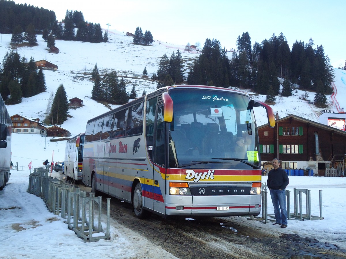 (132'173) - Dysli, Bern - Nr. 23/BE 28'435 - Setra (ex EvoBus, Kloten) am 8. Januar 2011 in Adelboden, Weltcup