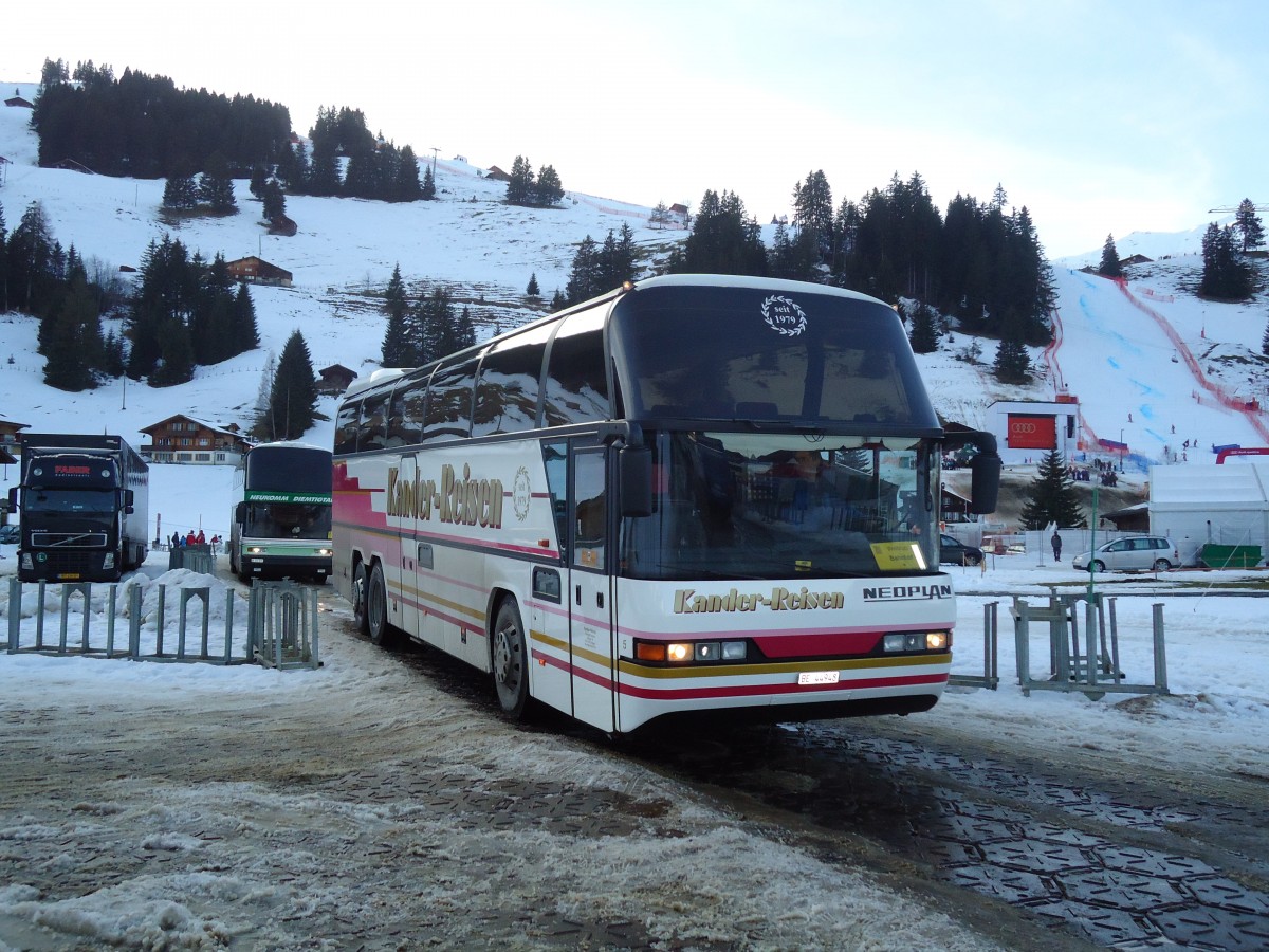 (132'212) - Kander-Reisen, Frutigen - Nr. 5/BE 44'948 - Neoplan am 8. Januar 2011 in Adelboden, Weltcup