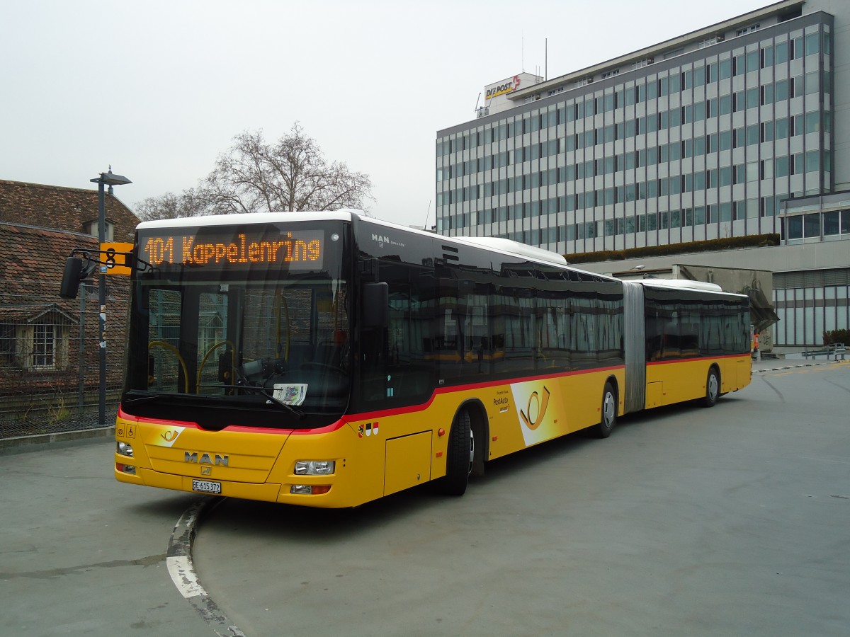 (132'679) - PostAuto Bern - Nr. 667/BE 615'372 - MAN am 7. Mrz 2011 in Bern, Postautostation