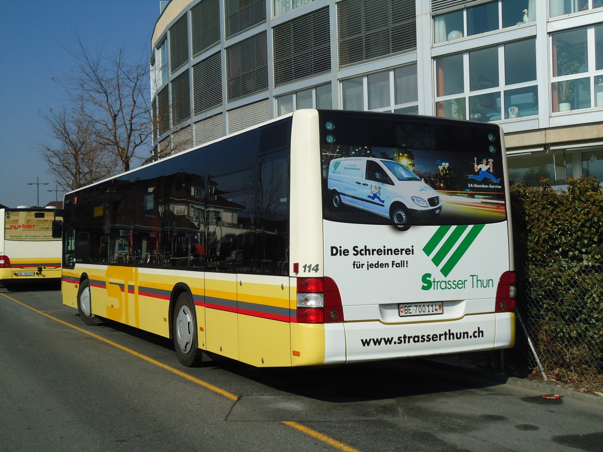 (132'762) - STI Thun - Nr. 114/BE 700'114 - MAN am 8. Mrz 2011 bei der Schifflndte Thun