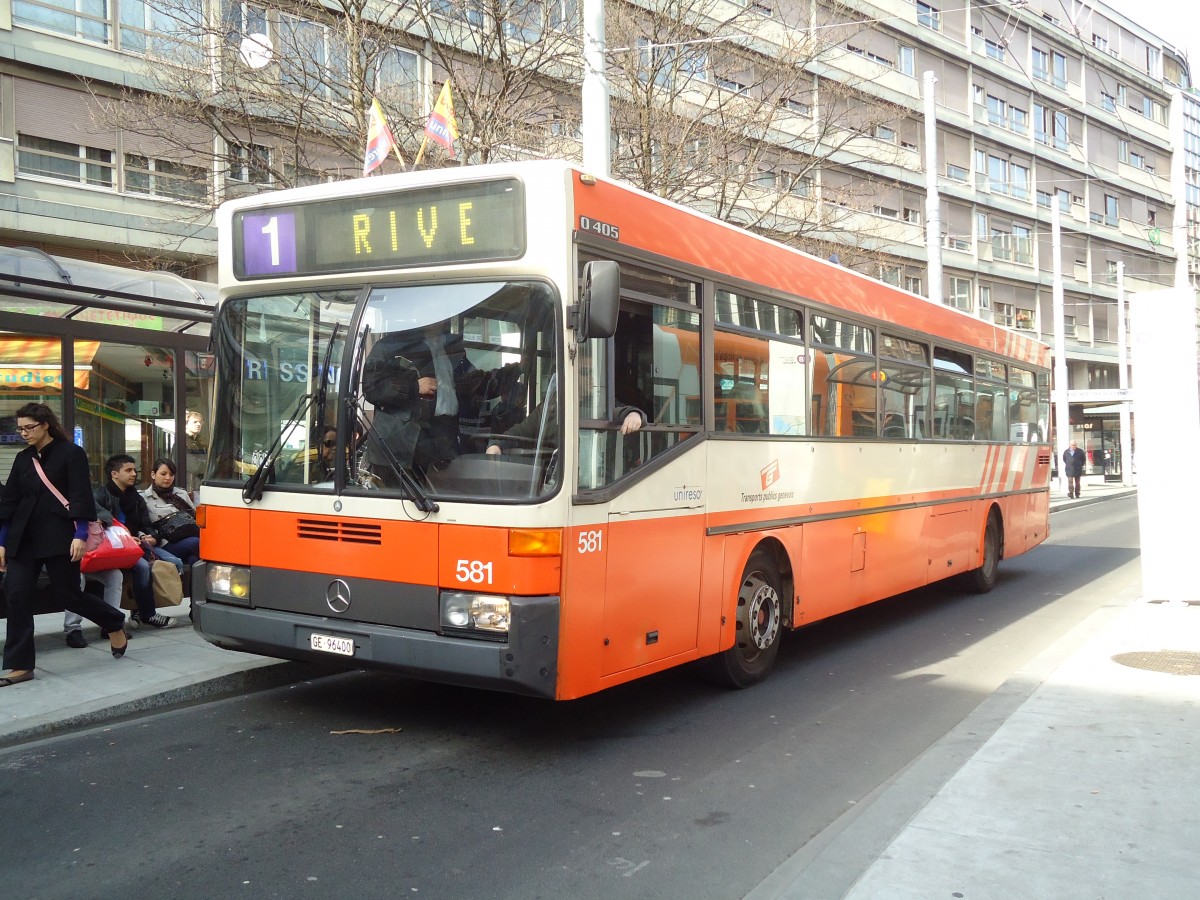 (132'880) - TPG Genve - Nr. 581/GE 96'400 - Mercedes am 10. Mrz 2011 in Genve, Coutance