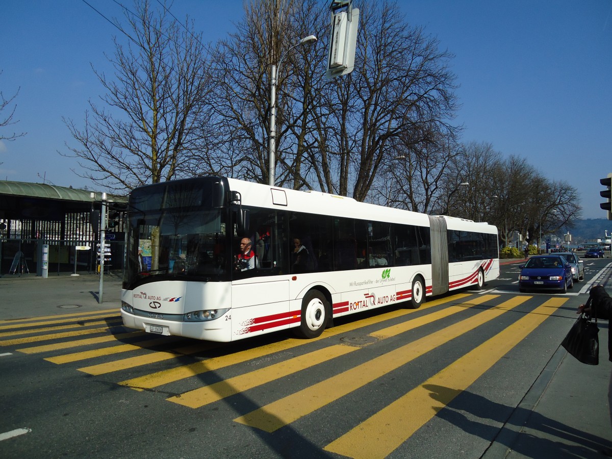 (133'044) - ARAG Ruswil - Nr. 24/LU 15'618 - Solaris am 11. Mrz 2011 beim Bahnhof Luzern