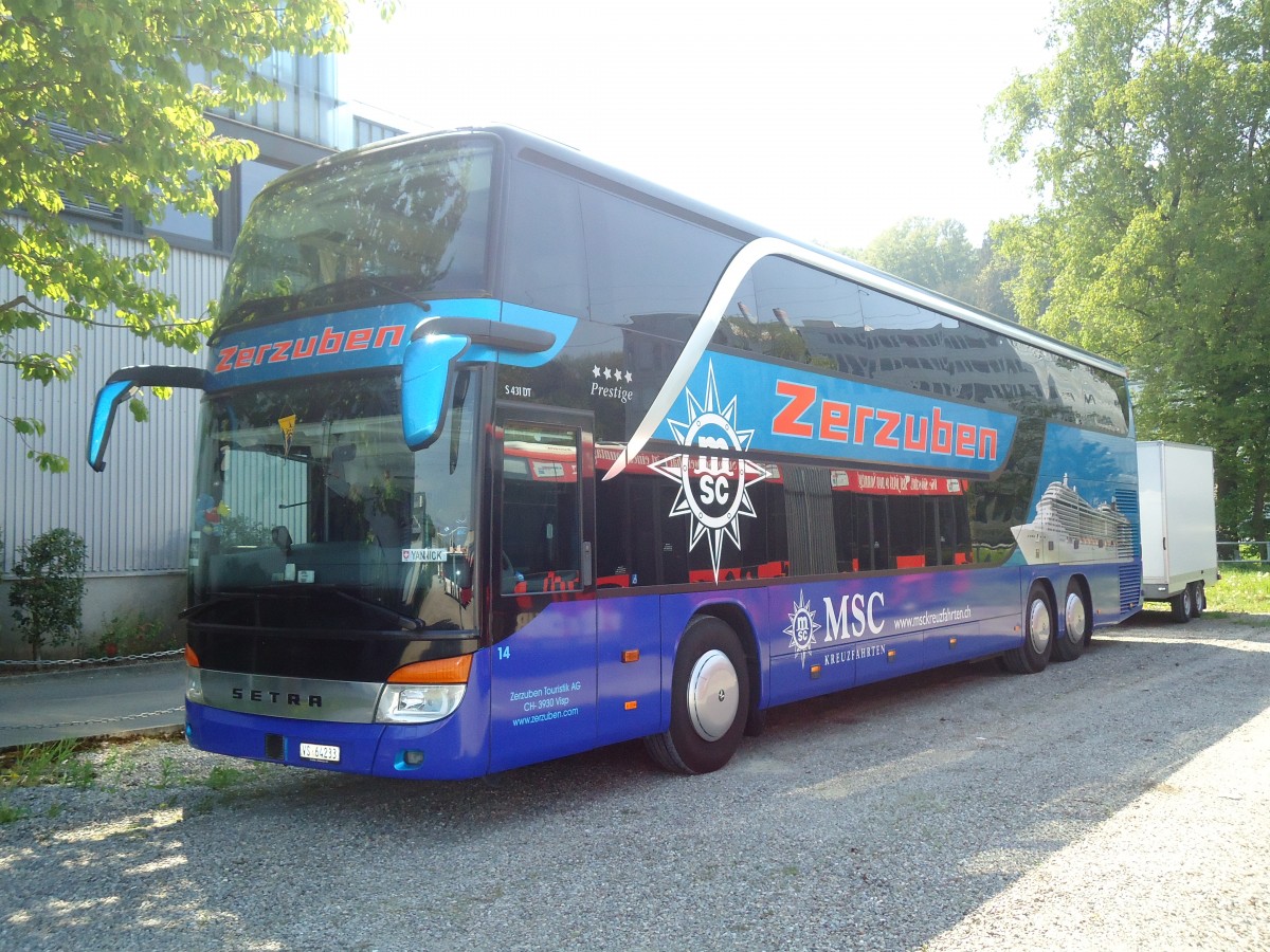 (133'427) - Zerzuben, Visp-Eyholz - Nr. 14/VS 64'233 - Setra am 25. April 2011 in Kloten, EvoBus