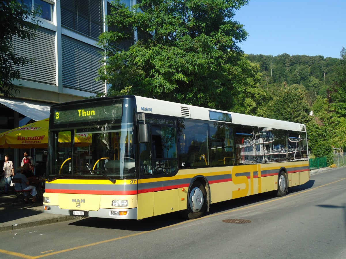 (134'812) - STI Thun - Nr. 97/BE 577'097 - MAN am 5. Juli 2011 bei der Schifflndte Thun