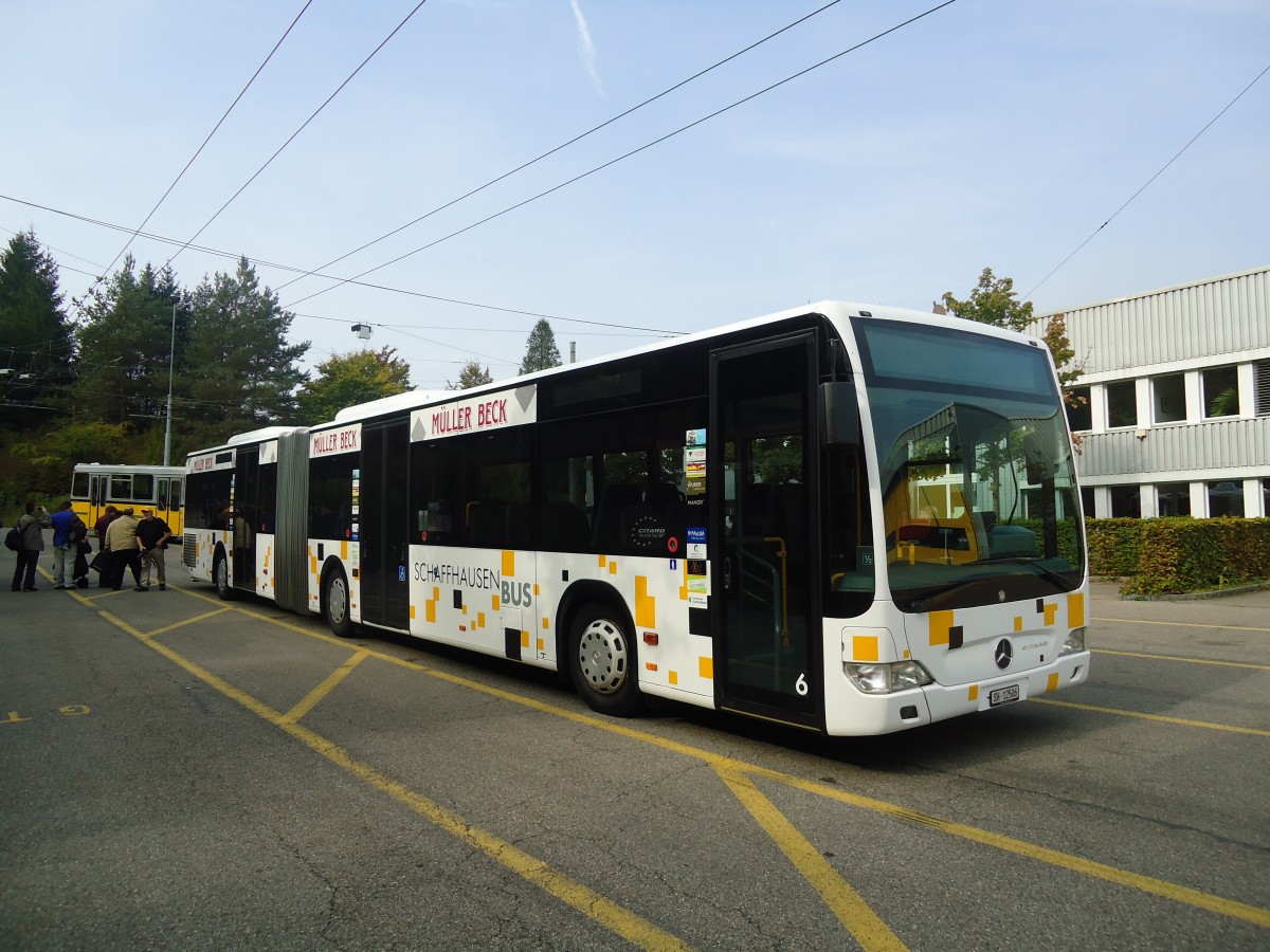 (136'044) - SB Schaffhausen - Nr. 6/SH 12'506 - Mercedes am 25. September 2011 in Schaffhausen, Busdepot VBSH