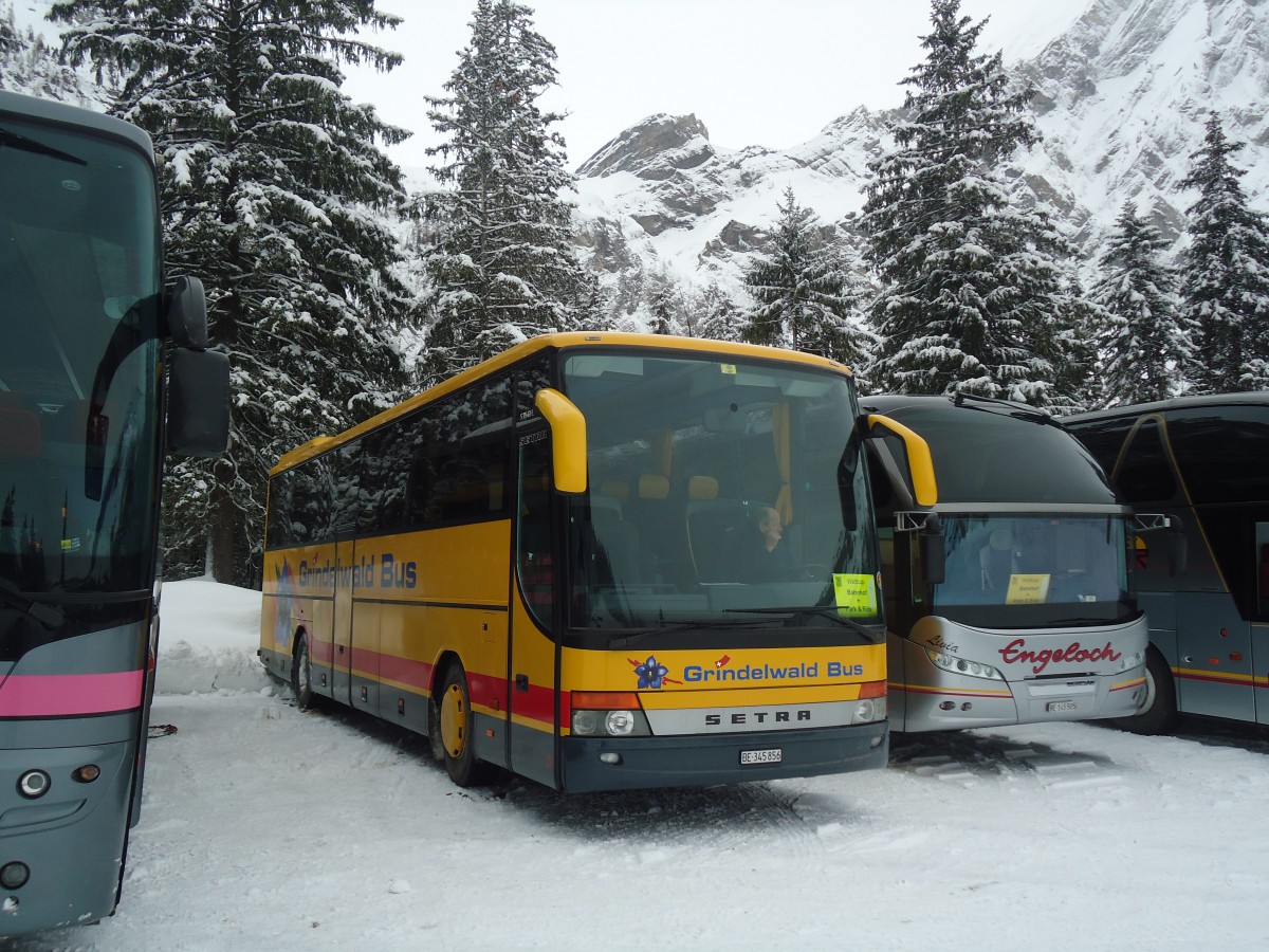 (137'435) - AVG Grindelwald - Nr. 27/BE 345'856 - Setra am 7. Januar 2012 in Adelboden, Unter dem Birg