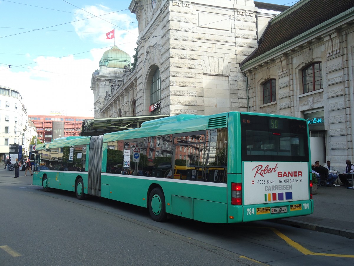 (138'712) - BVB Basel - Nr. 784/BS 3284 - MAN am 6. Mai 2012 beim Bahnhof Basel