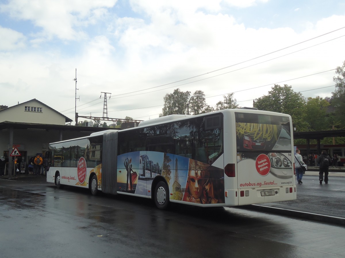 (138'866) - AAGL Liestal - Nr. 94/BL 7222 - Mercedes am 16. Mai 2012 beim Bahnhof Liestal