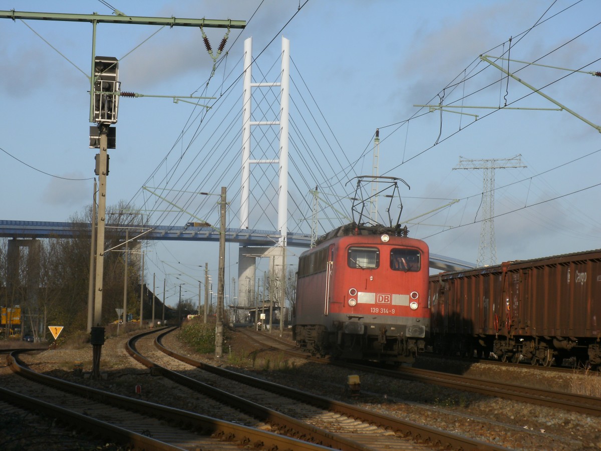 139 314-0,am 13.November 2013,in Stralsund R�gendamm.