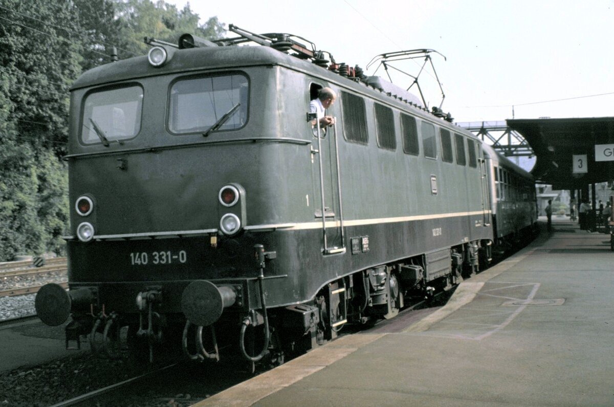 140 331-0 in Geislingen / Steige im September 1980.