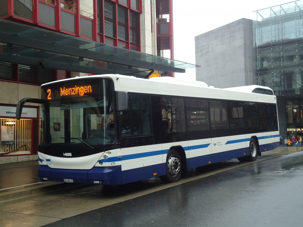 (141'441) - ZVB Zug - Nr. 171/ZG 88'171 - Hess am 1. September 2012 beim Bahnhof Zug