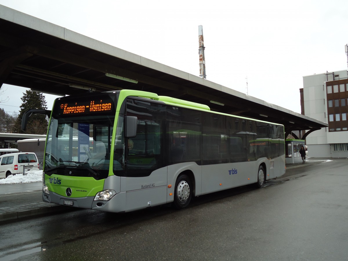 (142'465) - Busland, Burgdorf - Nr. 108/BE 737'108 - Mercedes am 10. Dezember 2012 beim Bahnhof Burgdorf