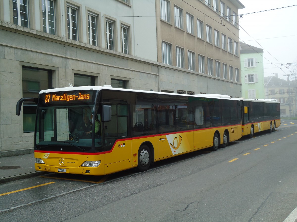 (142'812) - AVA Aarberg - Nr. 4/BE 639'516 - Mercedes am 29. Dezember 2012 in Biel, Bahnhofplatz