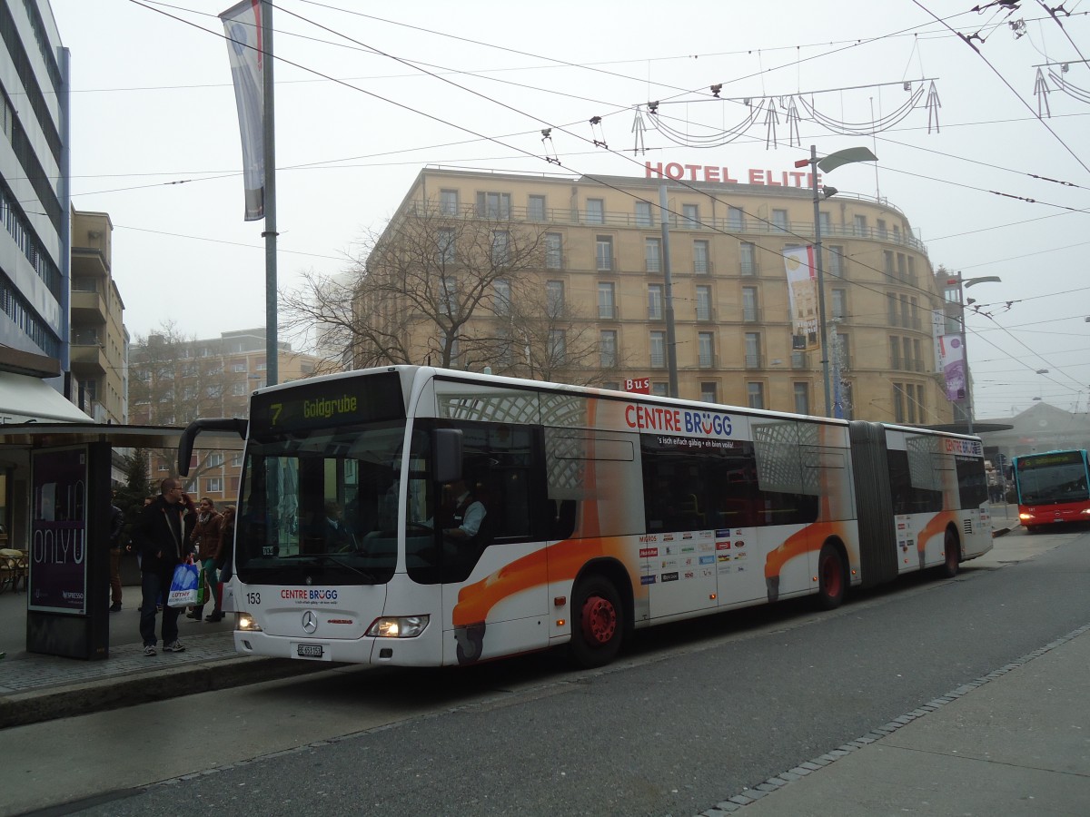 (142'815) - VB Biel - Nr. 153/BE 653'153 - Mercedes am 29. Dezember 2012 in Biel, Guisanplatz