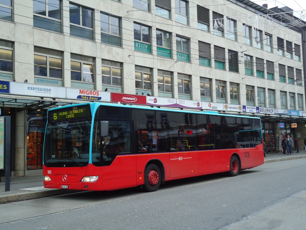 (142'822) - VB Biel - Nr. 185/BE 654'185 - Mercedes am 29. Dezember 2012 in Biel, Guisanplatz