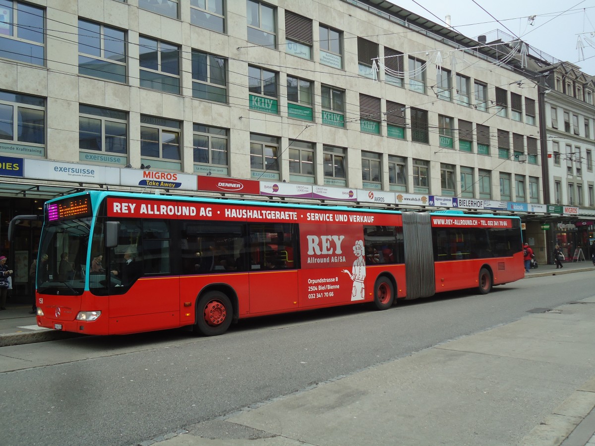 (142'848) - VB Biel - Nr. 158/BE 666'158 - Mercedes am 29. Dezember 2012 in Biel, Guisanplatz