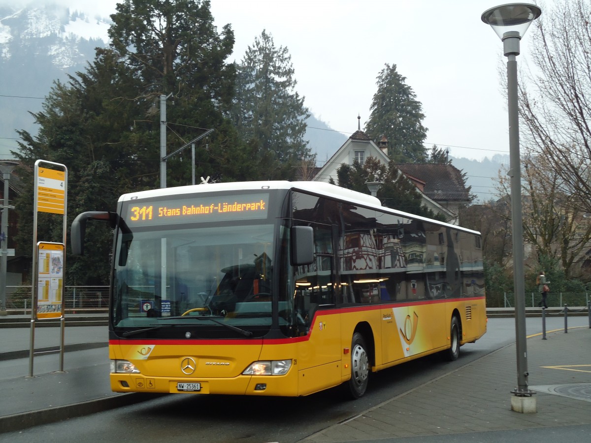 (142'928) - Thepra, Stans - Nr. 29/NW 25'361 - Mercedes am 5. Januar 2013 beim Bahnhof Stans