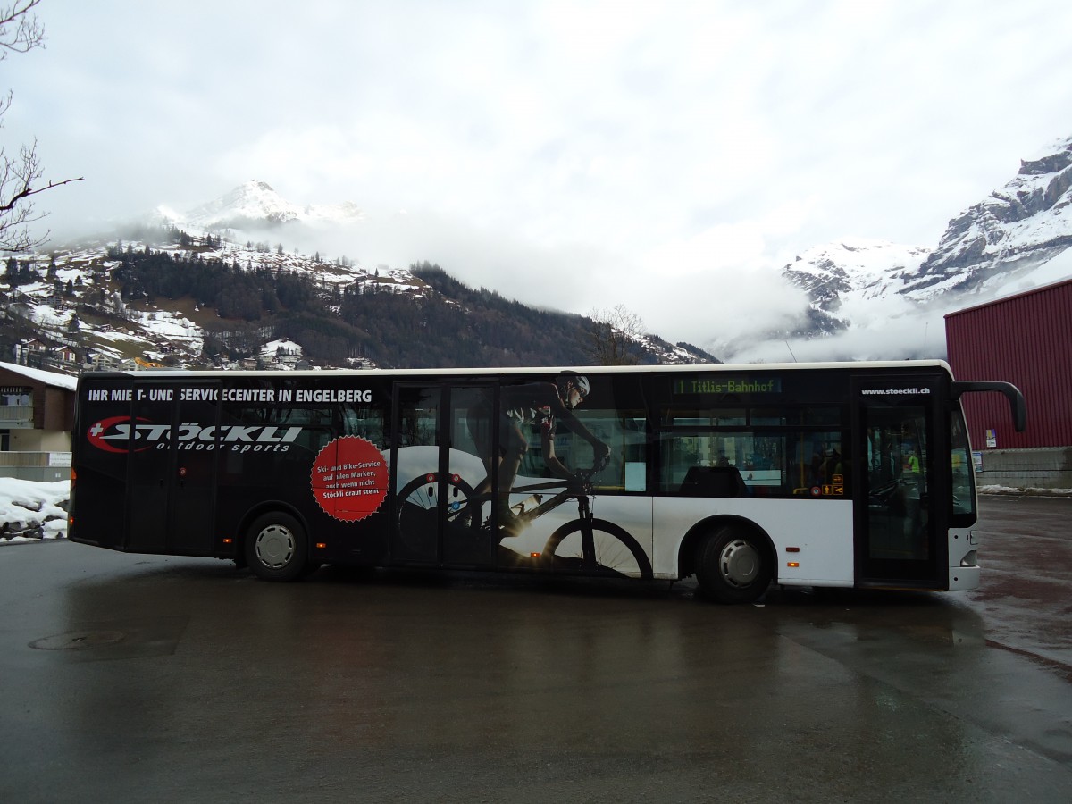 (142'945) - EAB Engelberg - Nr. 1/OW 10'195 - Mercedes (ex TC La Chaux-de-Fonds Nr. 214) am 5. Januar 2013 in Engelberg, Titlisbahnen