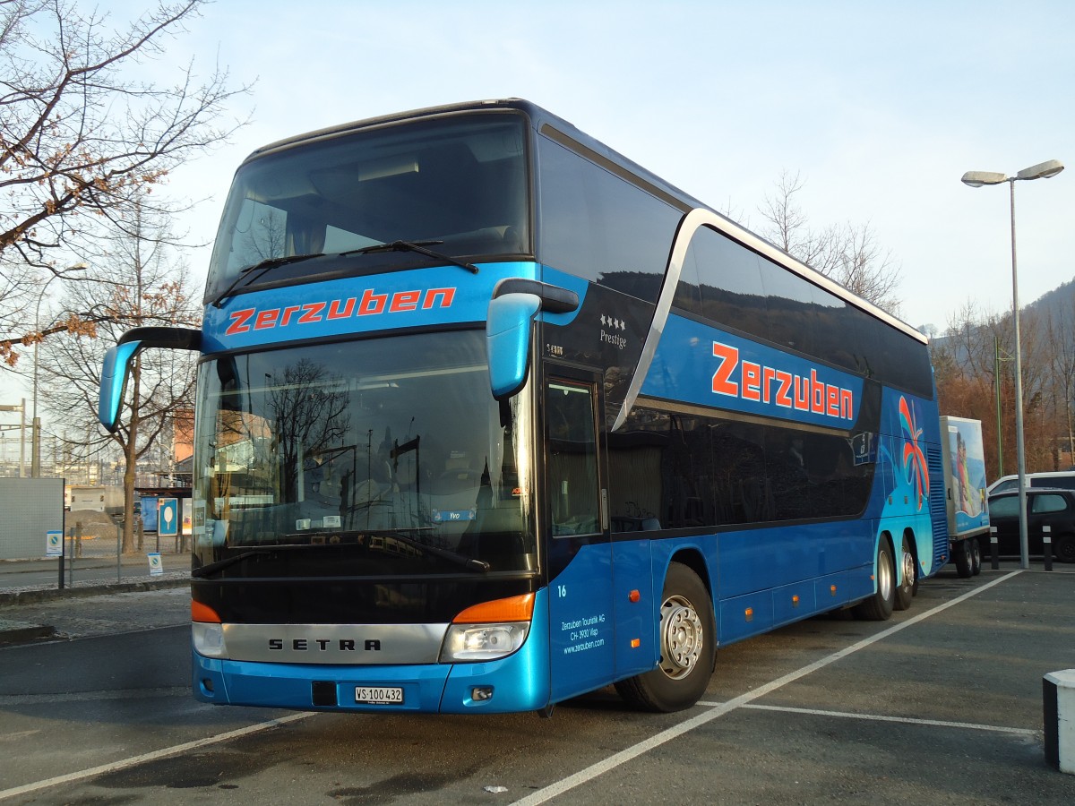 (143'006) - Zerzuben, Visp-Eyholz - Nr. 16/VS 100'432 - Setra am 9. Januar 2013 in Thun, Seestrasse 