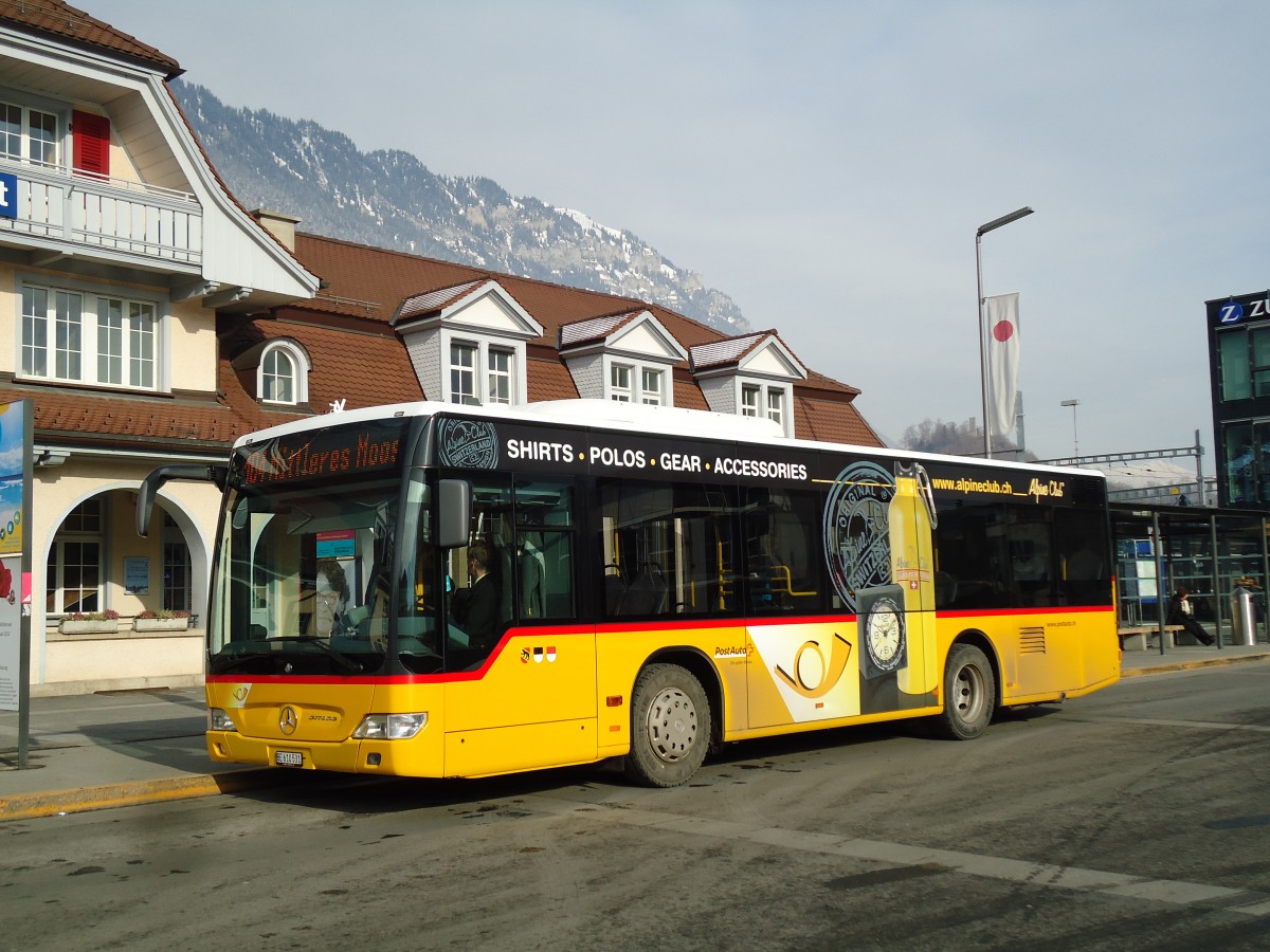 (143'038) - PostAuto Bern - BE 610'531 - Mercedes am 19. Januar 2013 beim Bahnhof Interlaken Ost