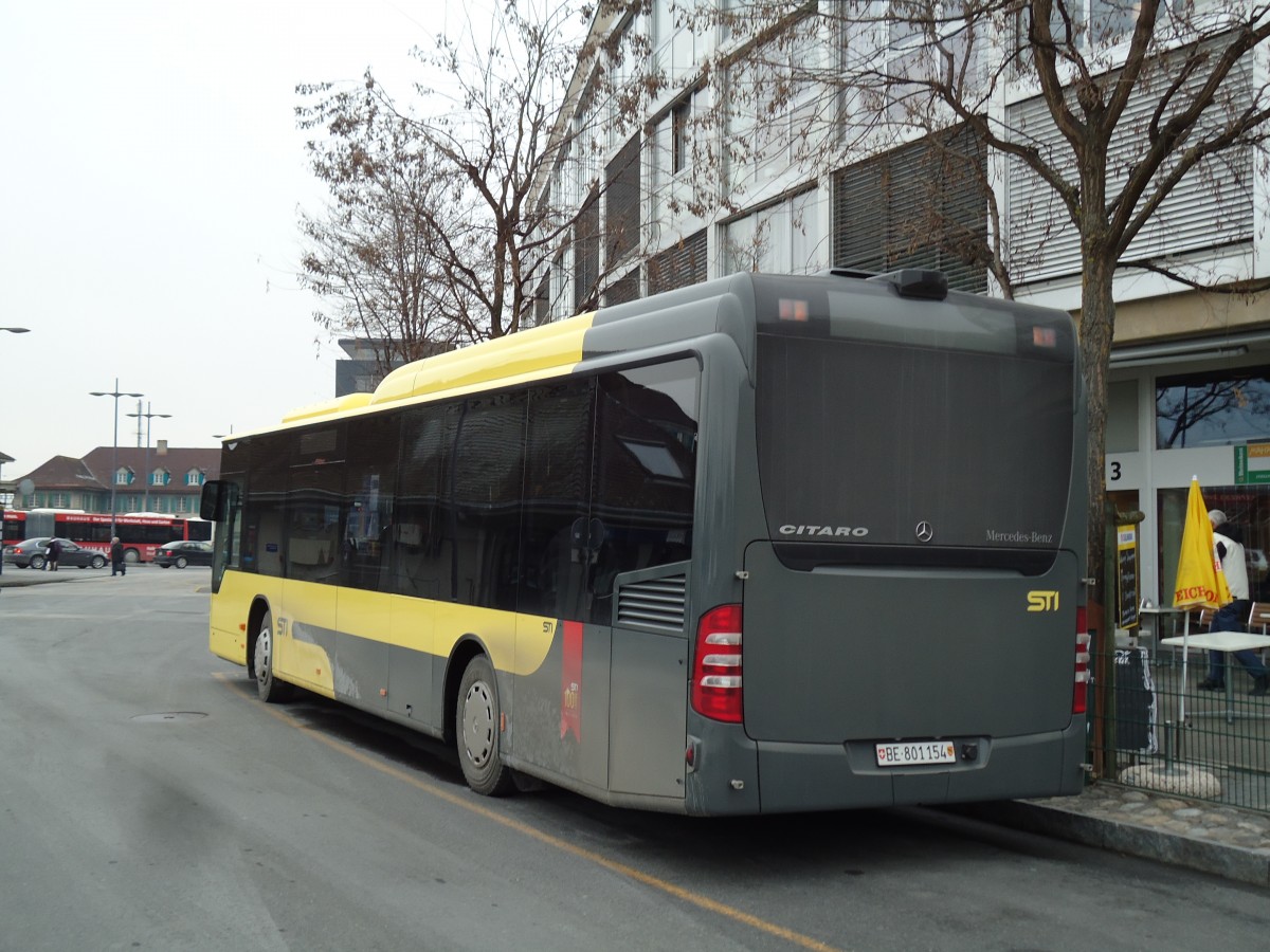 (143'053) - STI Thun - Nr. 154/BE 801'154 - Mercedes am 19. Januar 2013 bei der Schifflndte Thun