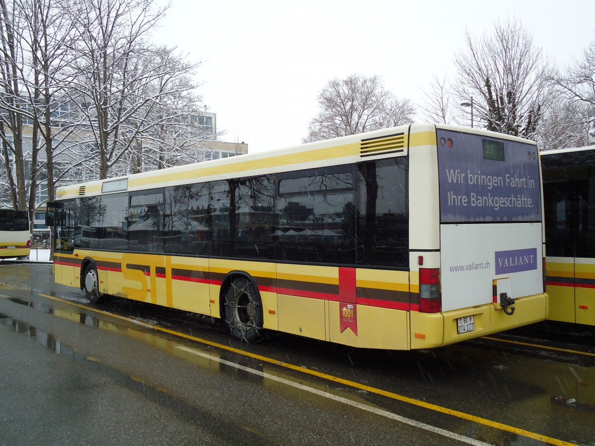 (143'178) - STI Thun - Nr. 77/BE 274'177 - MAN am 7. Februar 2013 bei der Schifflndte Thun