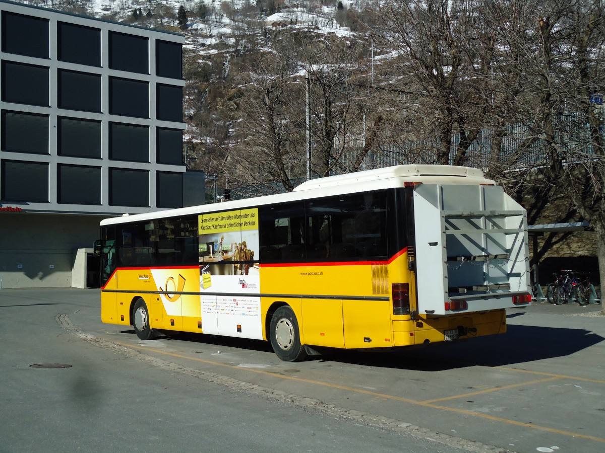 (143'193) - PostAuto Wallis - VS 241'978 - Setra (ex Anthamatten, Saas-Almagell) am 10. Februar 2013 beim Bahnhof Birg