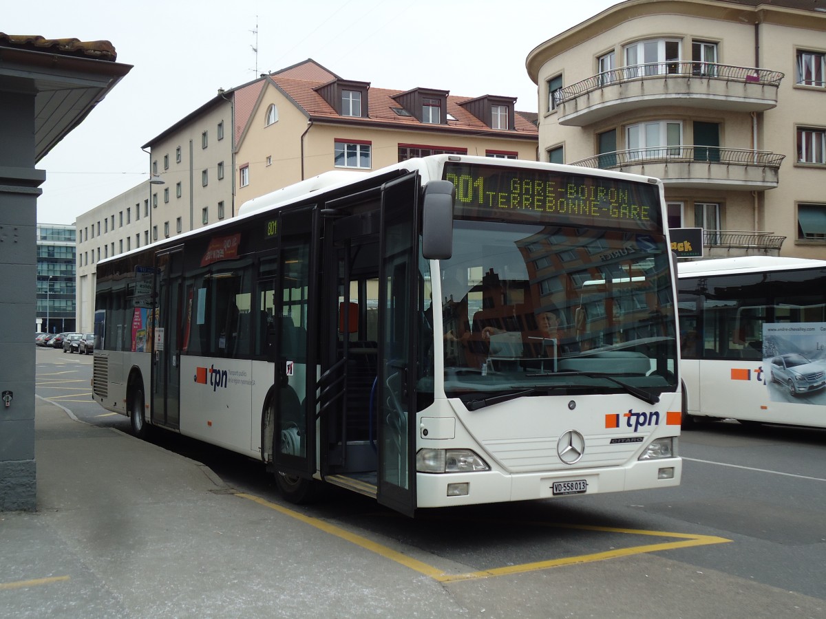 (143'410) - TPN Nyon - VD 558'013 - Mercedes am 22. Februar 2013 beim Bahnhof Nyon