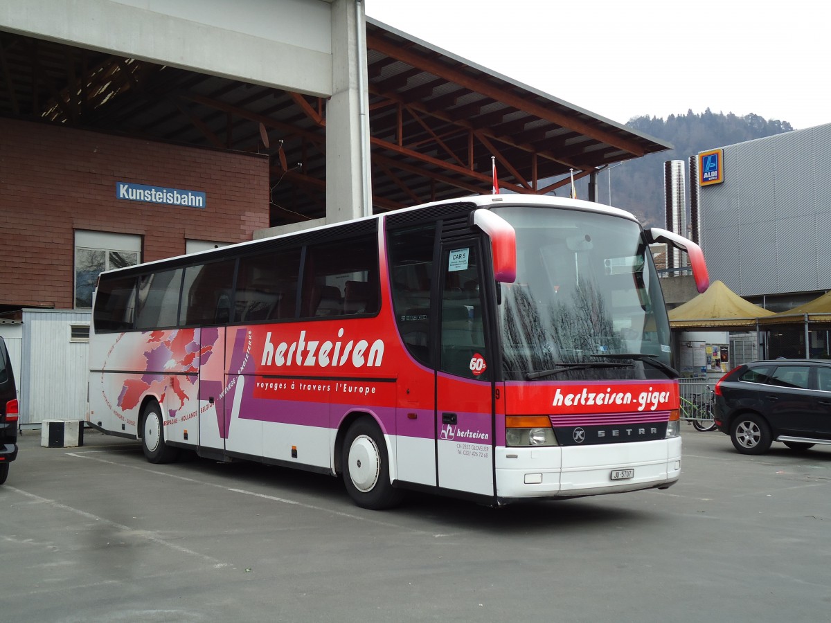 (143'502) - Hertzeisen, Glovelier - Nr. 9/JU 5707 - Setra am 17. Mrz 2013 in Thun, Grabengut