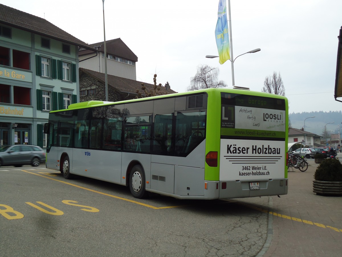 (143'564) - Busland, Burgdorf - Nr. 84/BE 652'276 - Mercedes (ex Lanz, Huttwil) am 23. Mrz 2013 beim Bahnhof Huttwil