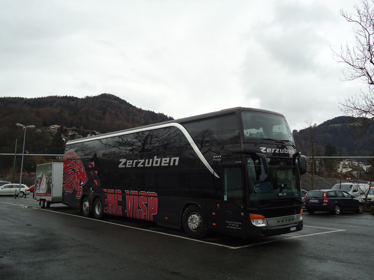 (143'605) - Zerzuben, Visp-Eyholz - Nr. 12/VS 100'431 - Setra am 9. April 2013 in Thun, Seestrasse