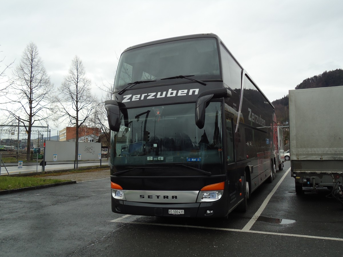 (143'607) - Zerzuben, Visp-Eyholz - Nr. 12/VS 100'431 - Setra am 9. April 2013 in Thun, Seestrasse