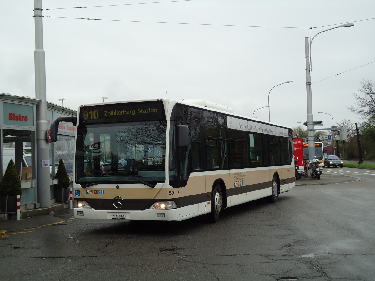 (143'741) - AZZK Zollikon - Nr. 50/ZH 638'050 - Mercedes am 21. April 2013 beim Bahnhof Zrich-Tiefenbrunnen