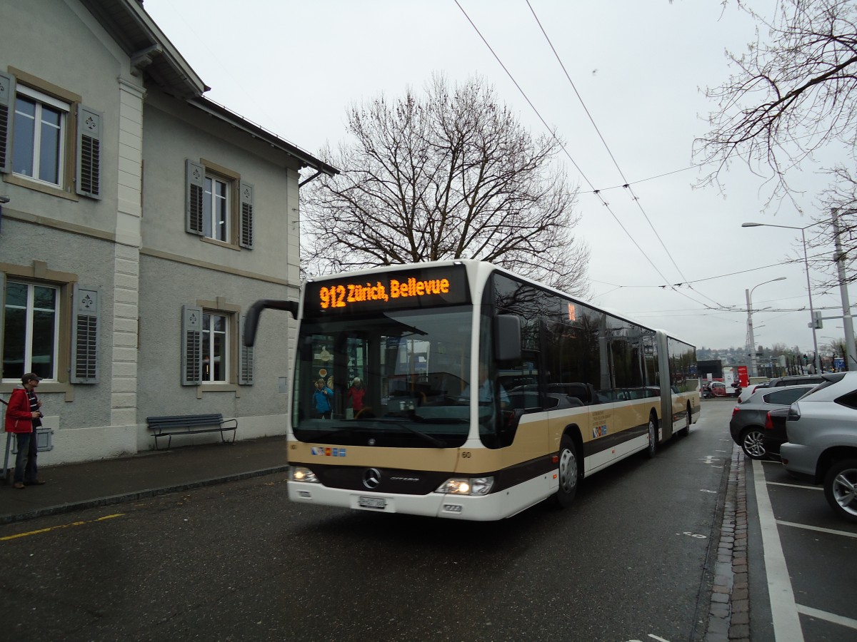 (143'743) - AZZK Zollikon - Nr. 60/ZH 627'160 - Mercedes am 21. April 2013 beim Bahnhof Zrich-Tiefenbrunnen