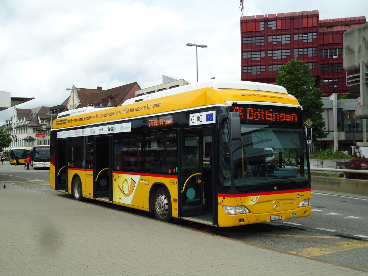 (143'976) - Voegtlin-Meyer, Brugg - Nr. 275/AG 426'275 - Mercedes am 9. Mai 2013 beim Bahnhof Brugg